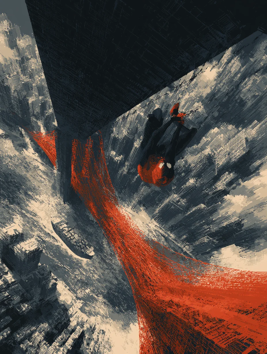 Cinematic pixel art acrobat prompt