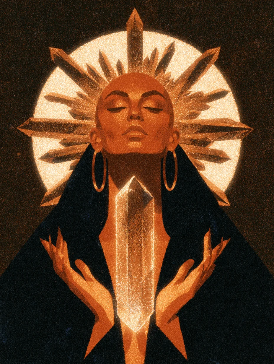 Art deco spiritual mystical portrait prompt