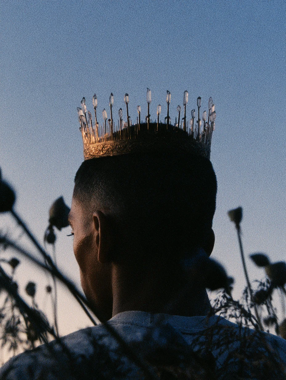 Cinematic conceptual portrait crown prompt