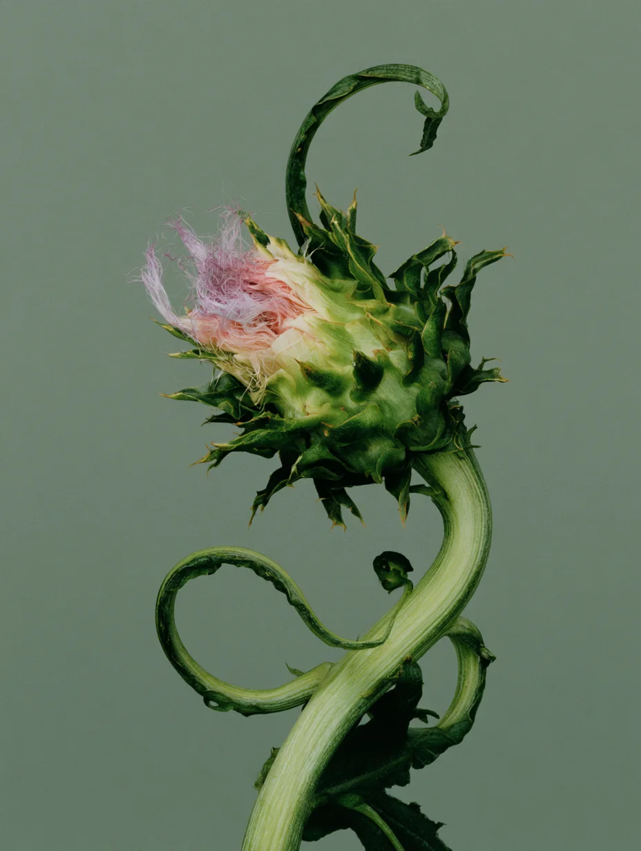Surreal macro botanical flower prompt