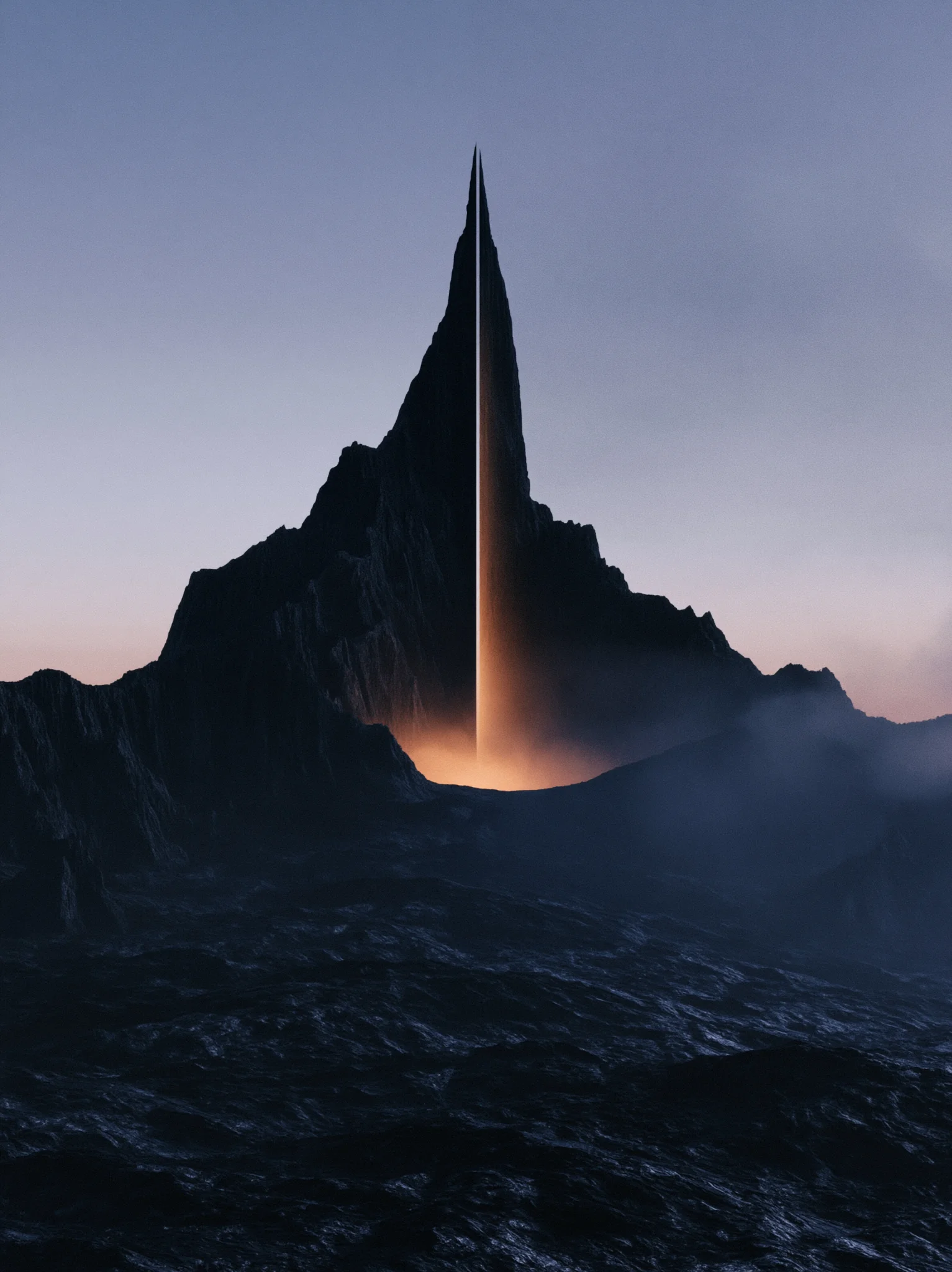 Dark fantasy mountain tower prompt