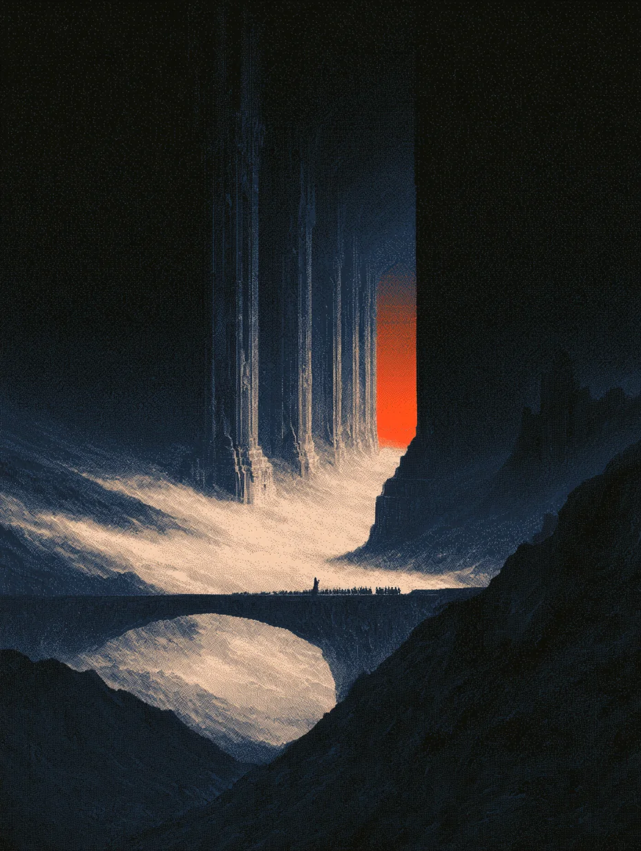 Cinematic fantasy dark cavern prompt