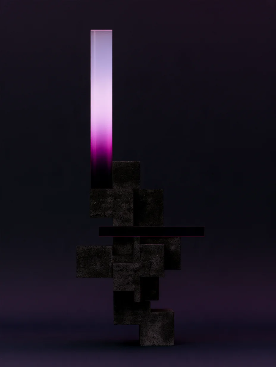 Minimalist brutalist sculpture architecture prompt