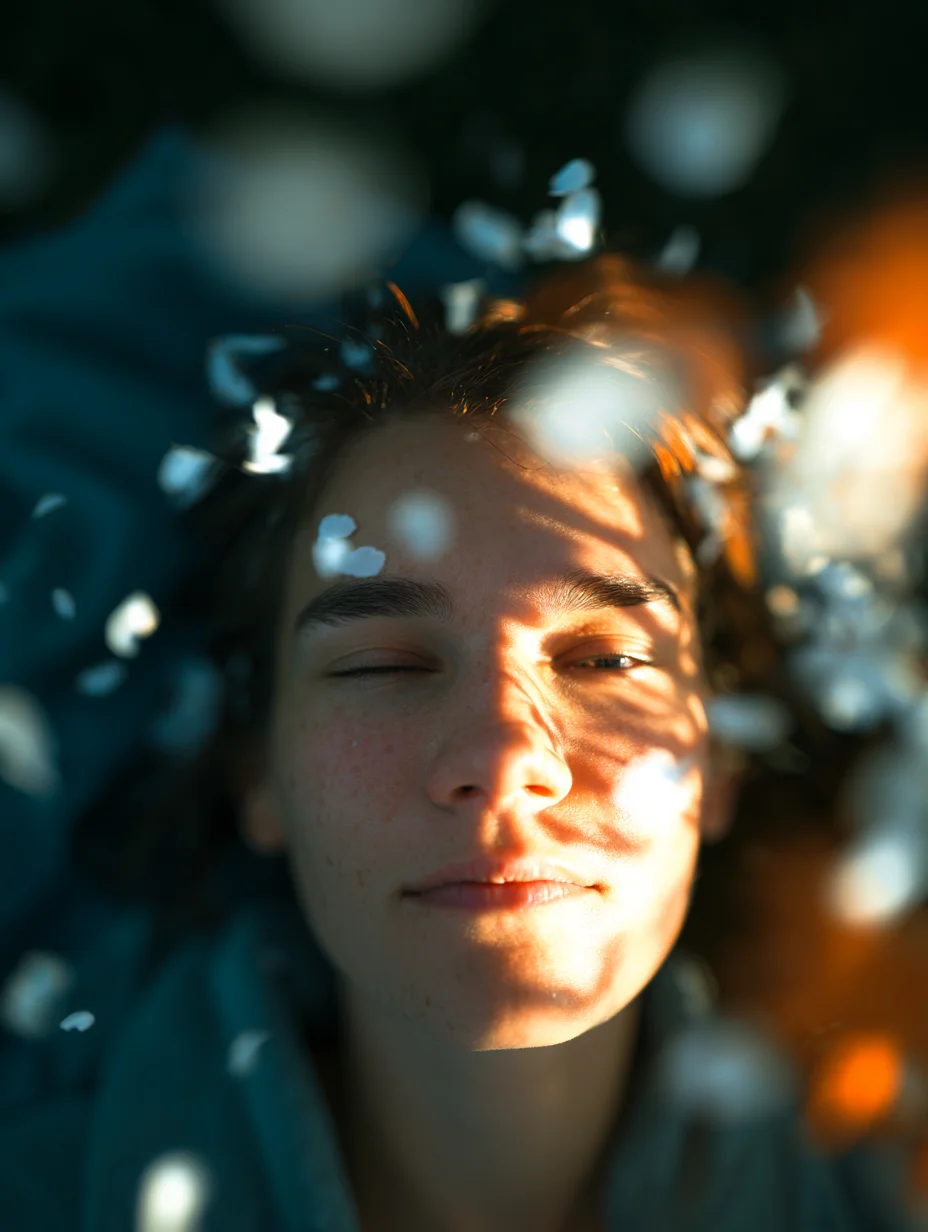 Dramatic artistic portrait with bokeh prompt