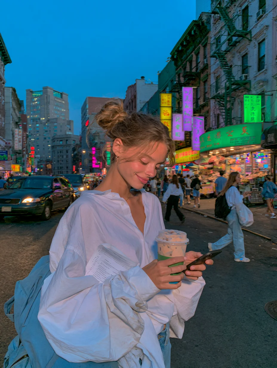 Candid street style photography prompt