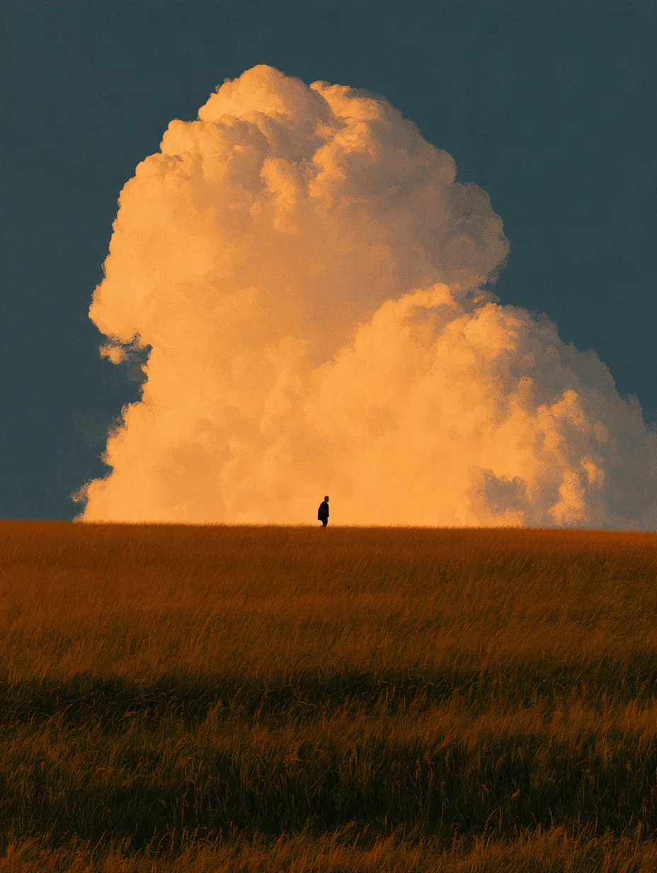 Surreal minimalist landscape solitude prompt