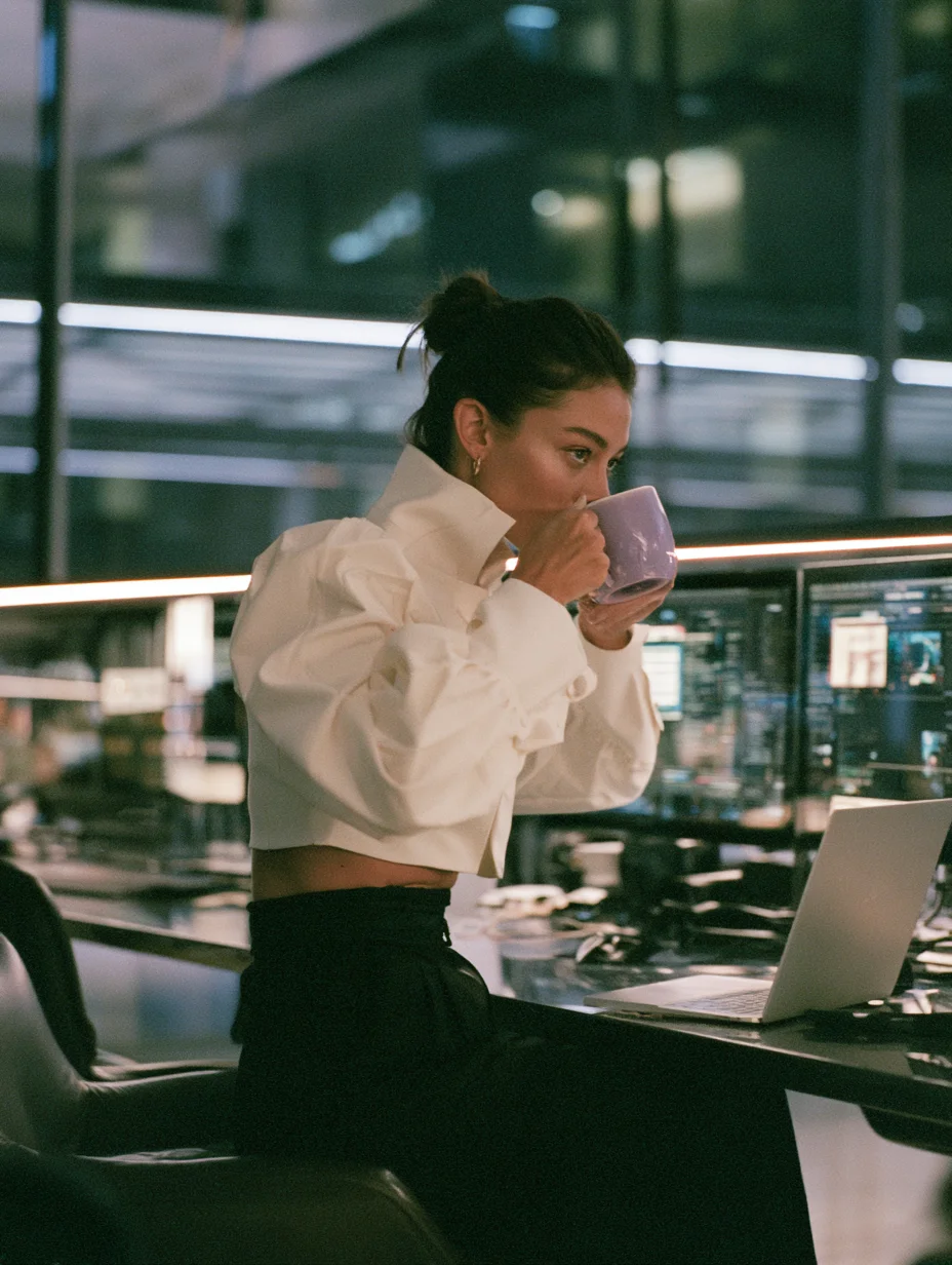 Modern office aesthetic professional woman prompt