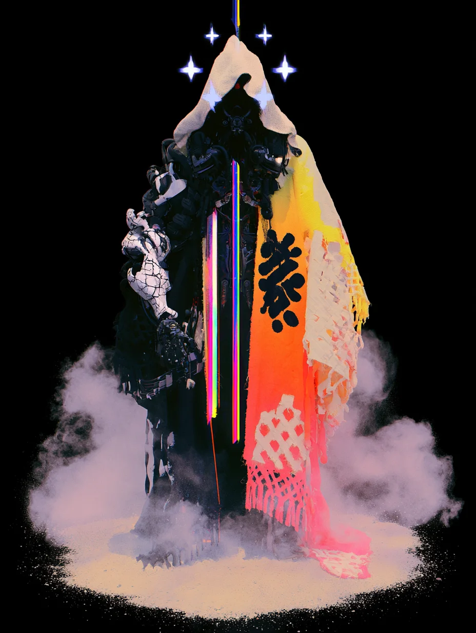 Cyberpunk dystopian fashion character prompt