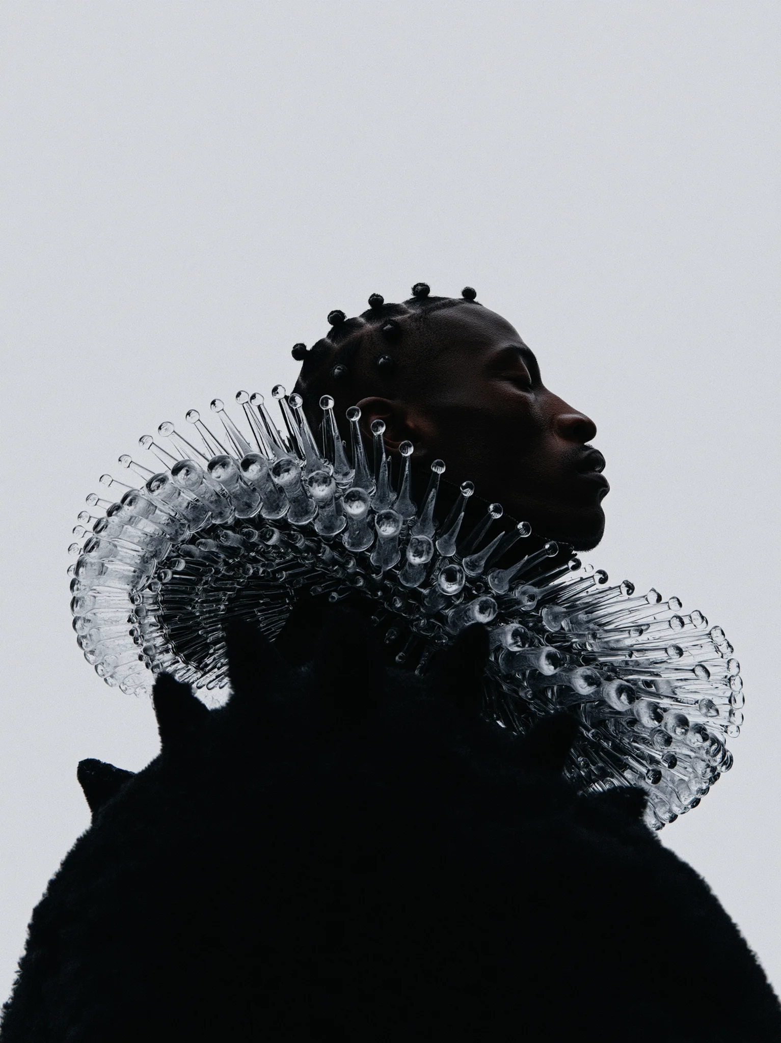 Hyperrealistic avant-garde fashion sculpture prompt