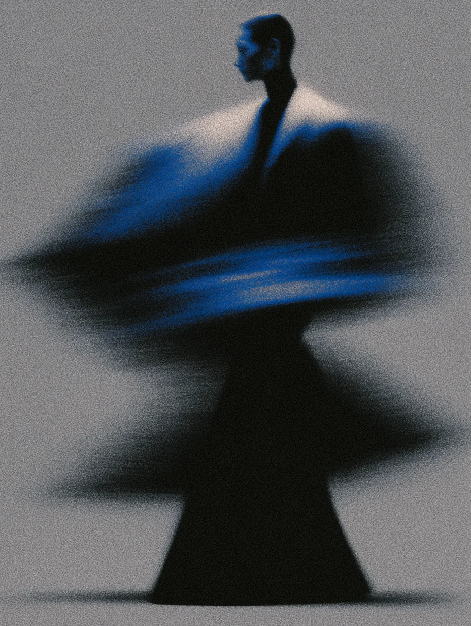 Ethereal motion blur silhouette prompt