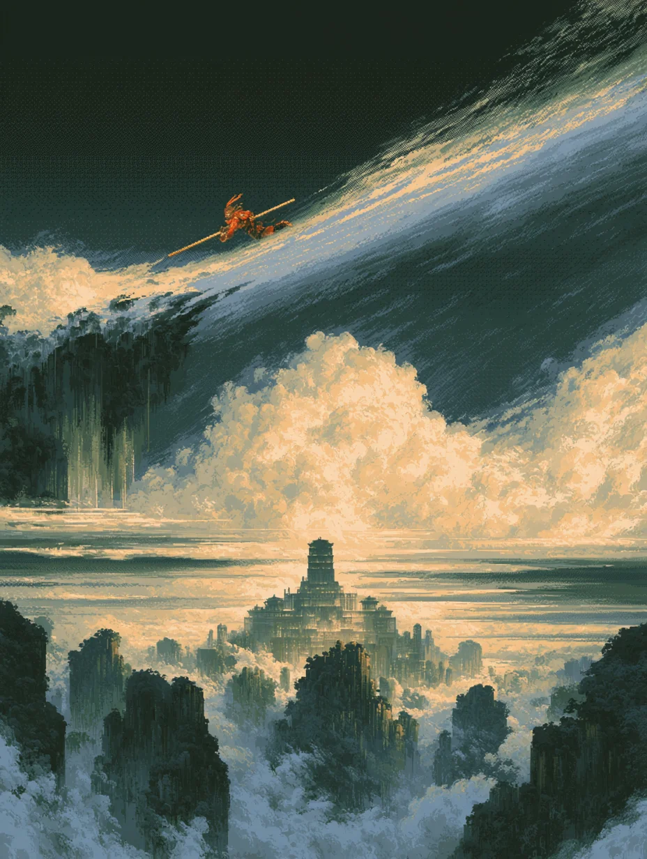 Cinematic fantasy adventure art prompt