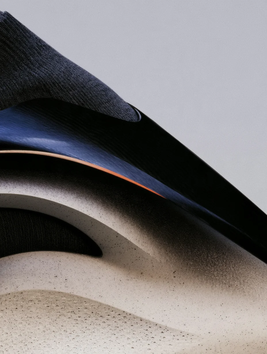 Minimalist futuristic sneaker product prompt