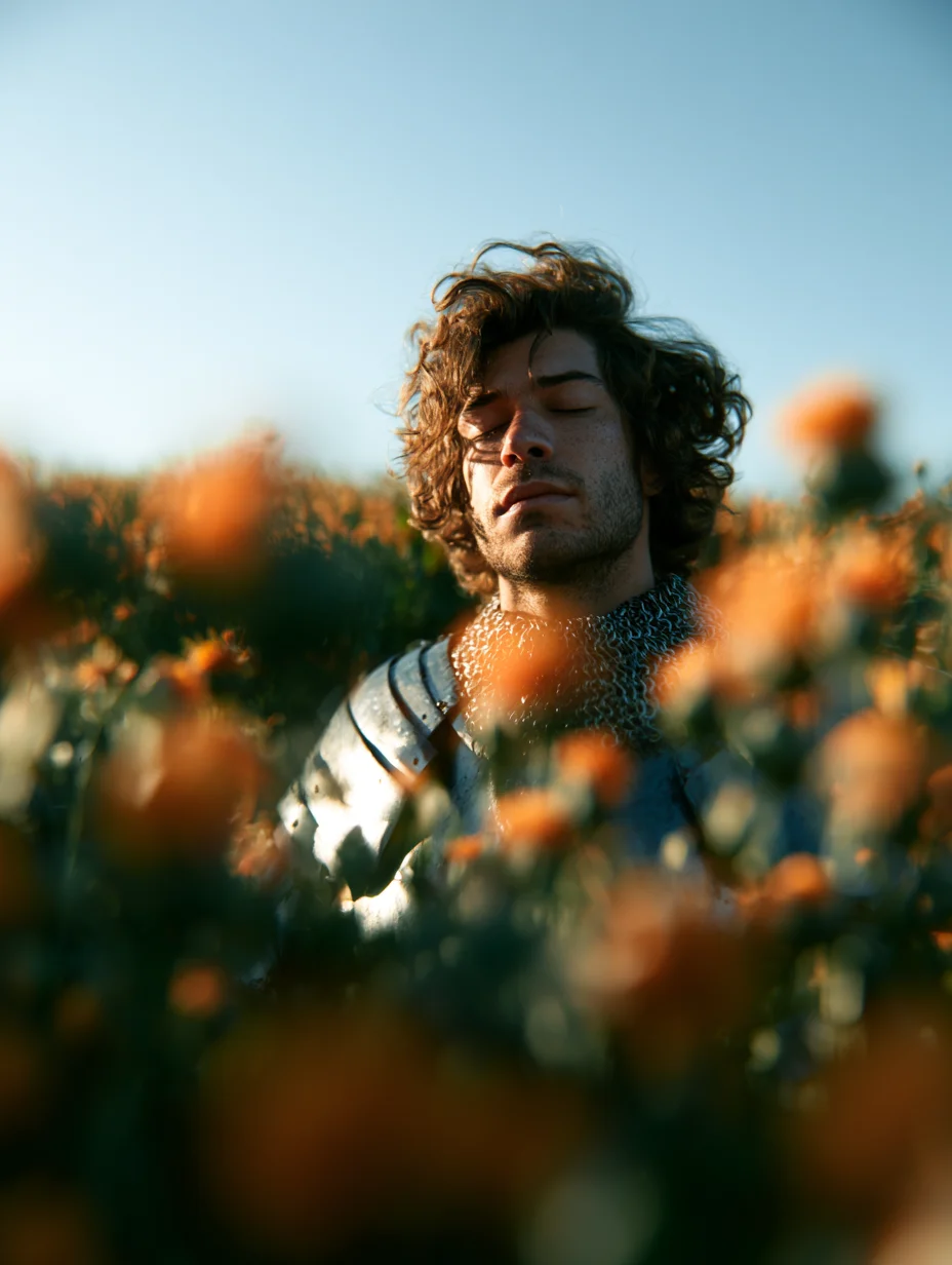 Cinematic golden hour portrait prompt