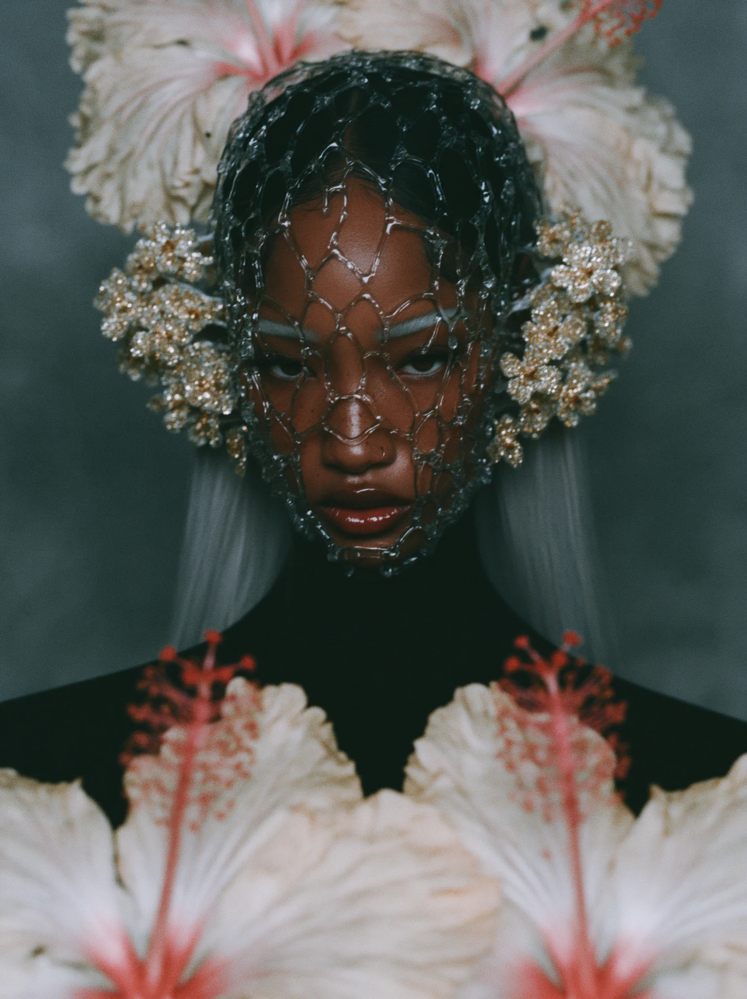 Hyperrealistic editorial beauty portrait prompt