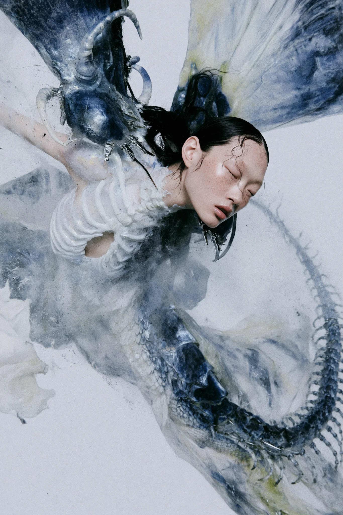 Avant-garde surreal fashion portrait prompt