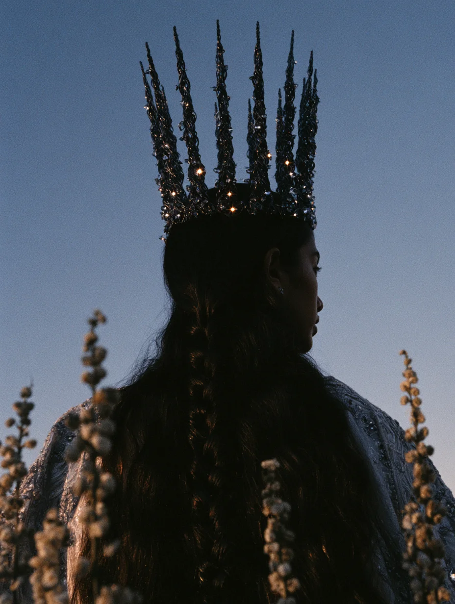 Dark fantasy ornate crown editorial prompt