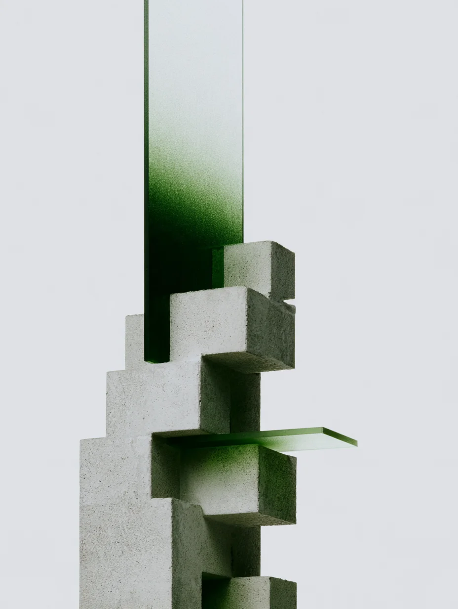 Brutalist concrete architecture sculpture prompt
