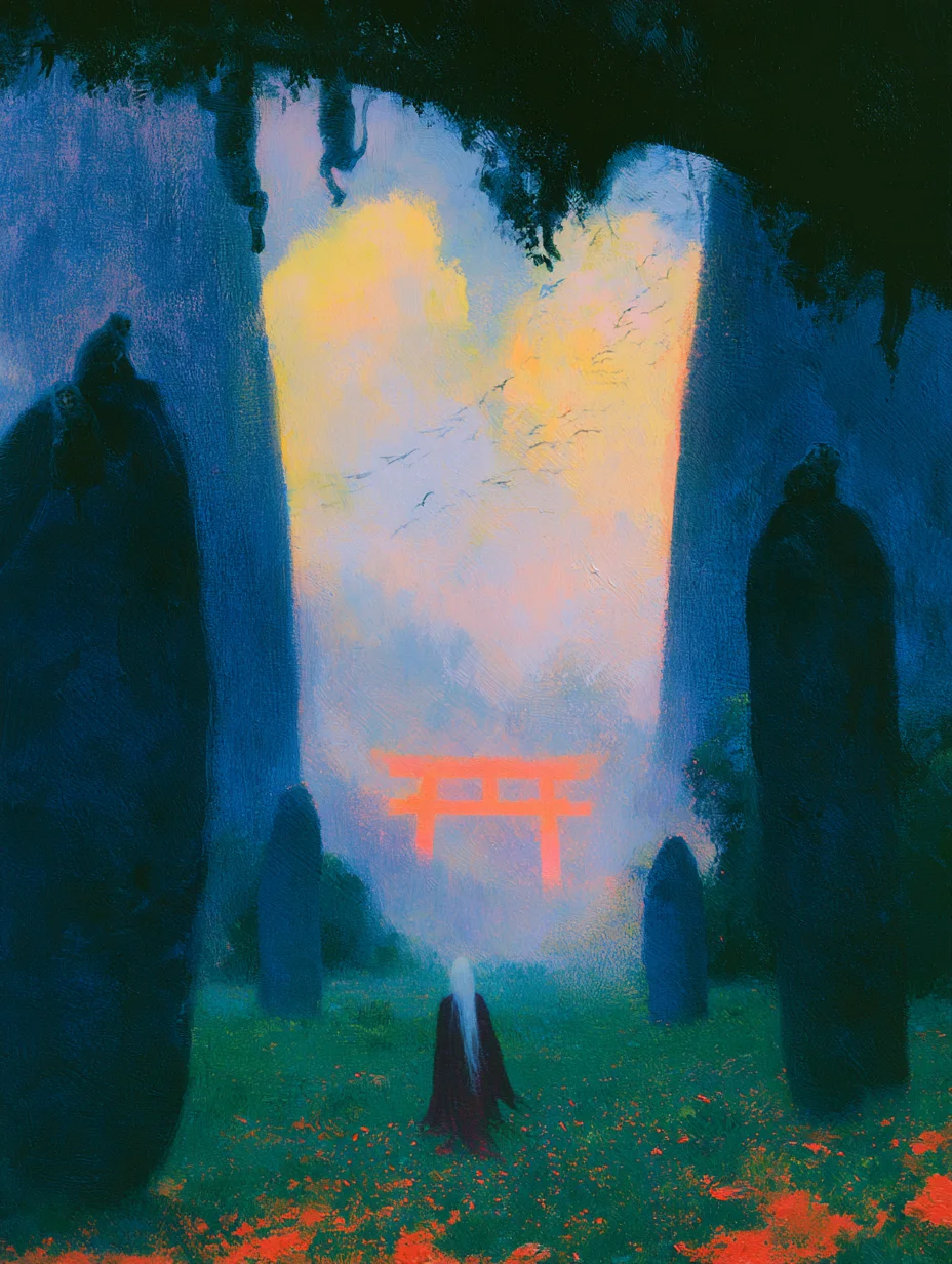 Mystical Asian temple landscape prompt