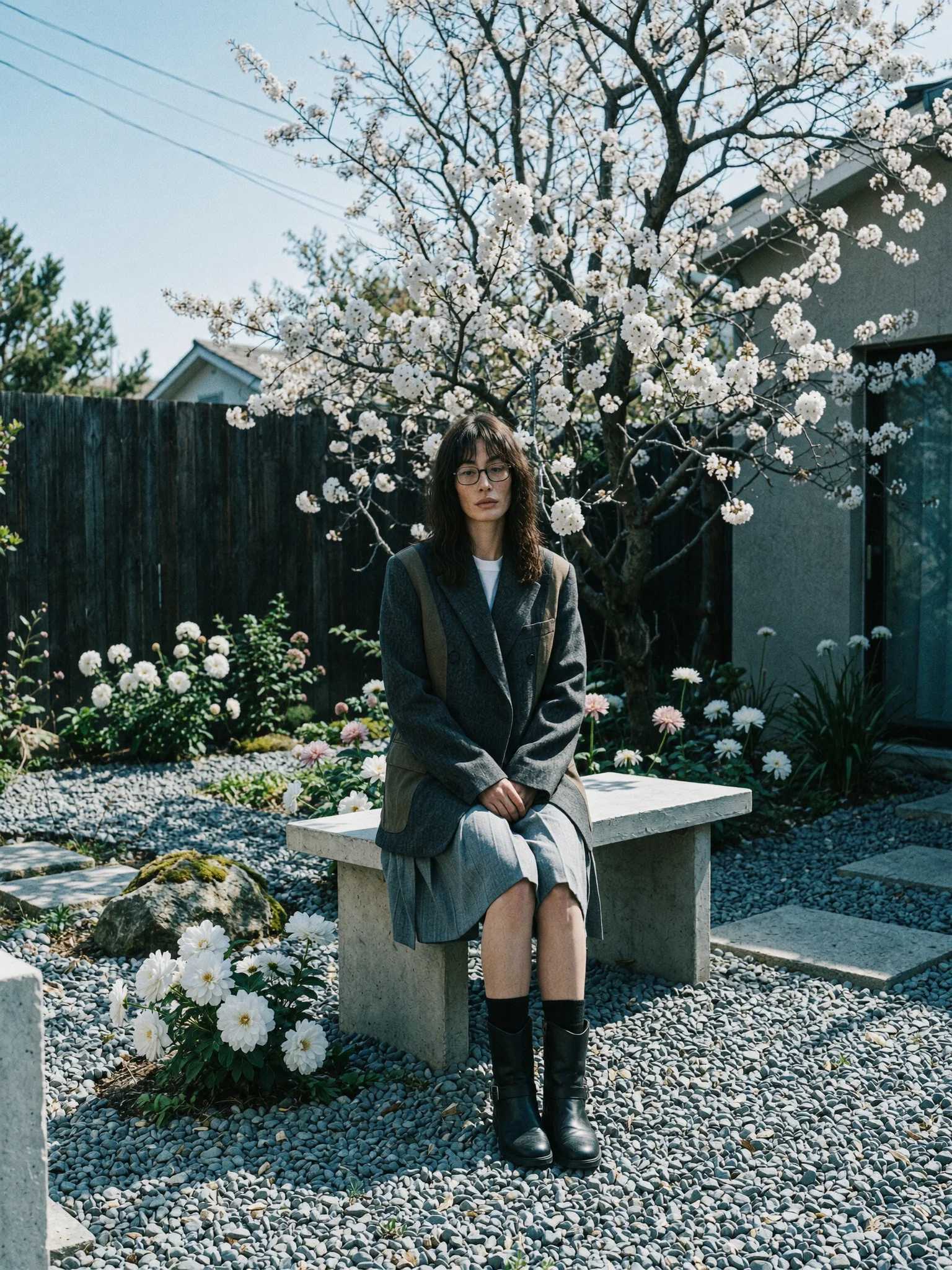 Minimalist editorial fashion garden prompt