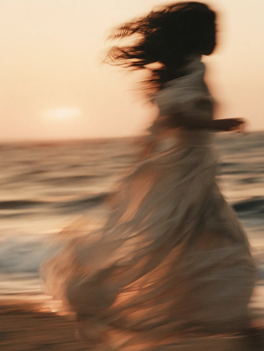 Cinematic motion editorial beach fashion prompt