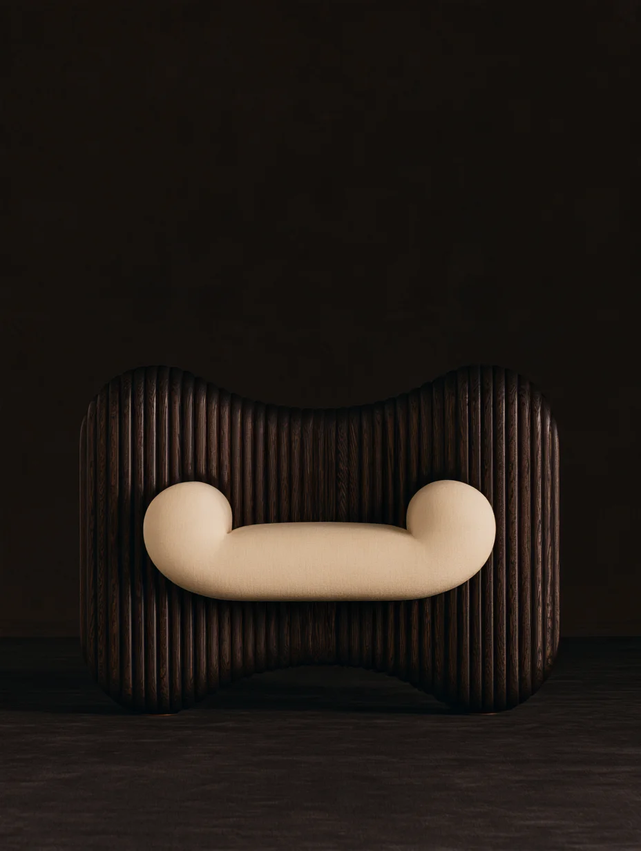 Sculptural modern furniture design prompt