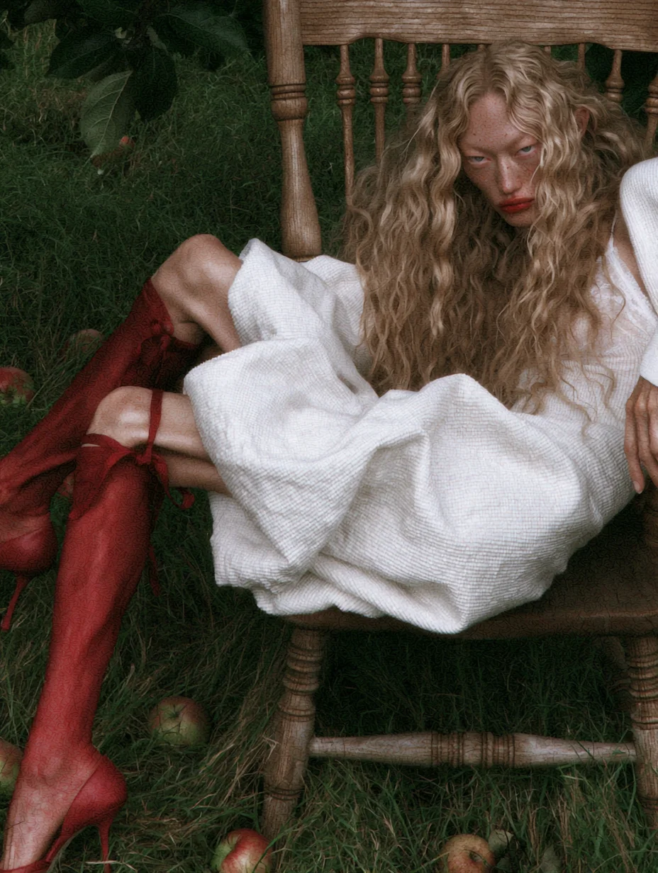 Vintage garden editorial fashion prompt