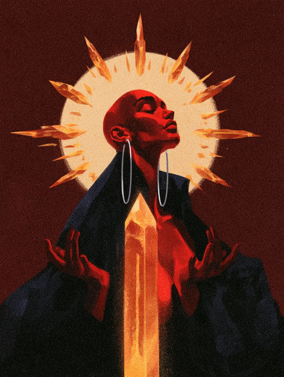 Spiritual mystical portrait illustration prompt