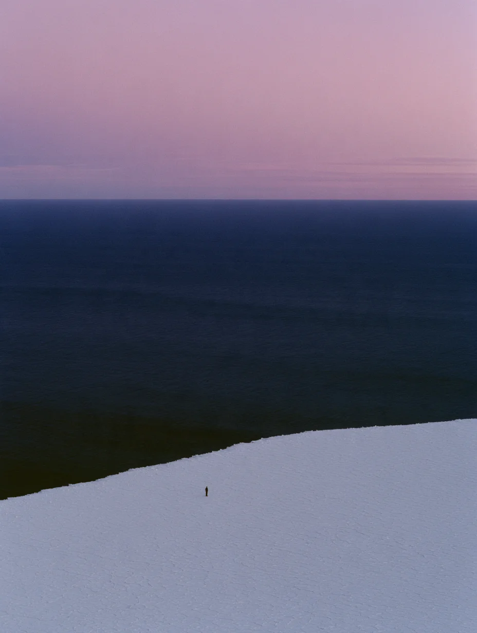Minimalist cinematic solitude landscape prompt