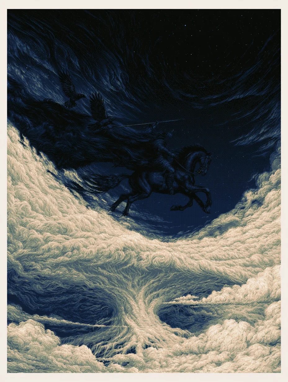 Mythological pixel art fantasy prompt