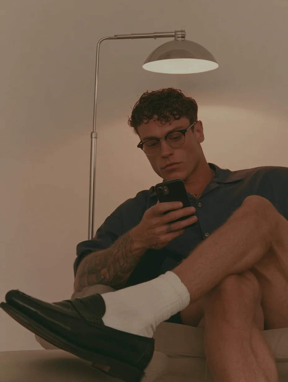 Minimalist contemporary menswear lifestyle prompt