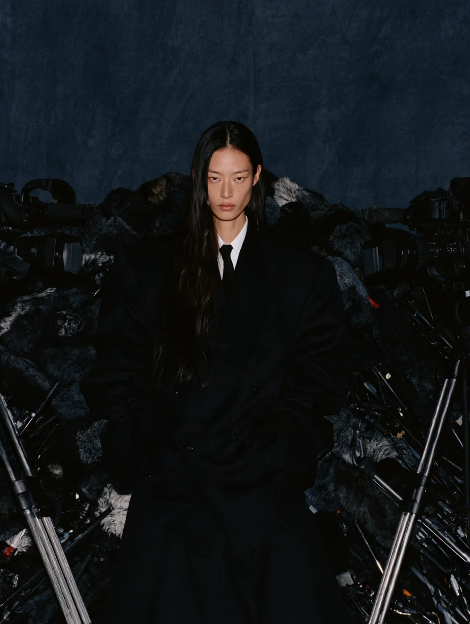 Dark moody editorial fashion prompt