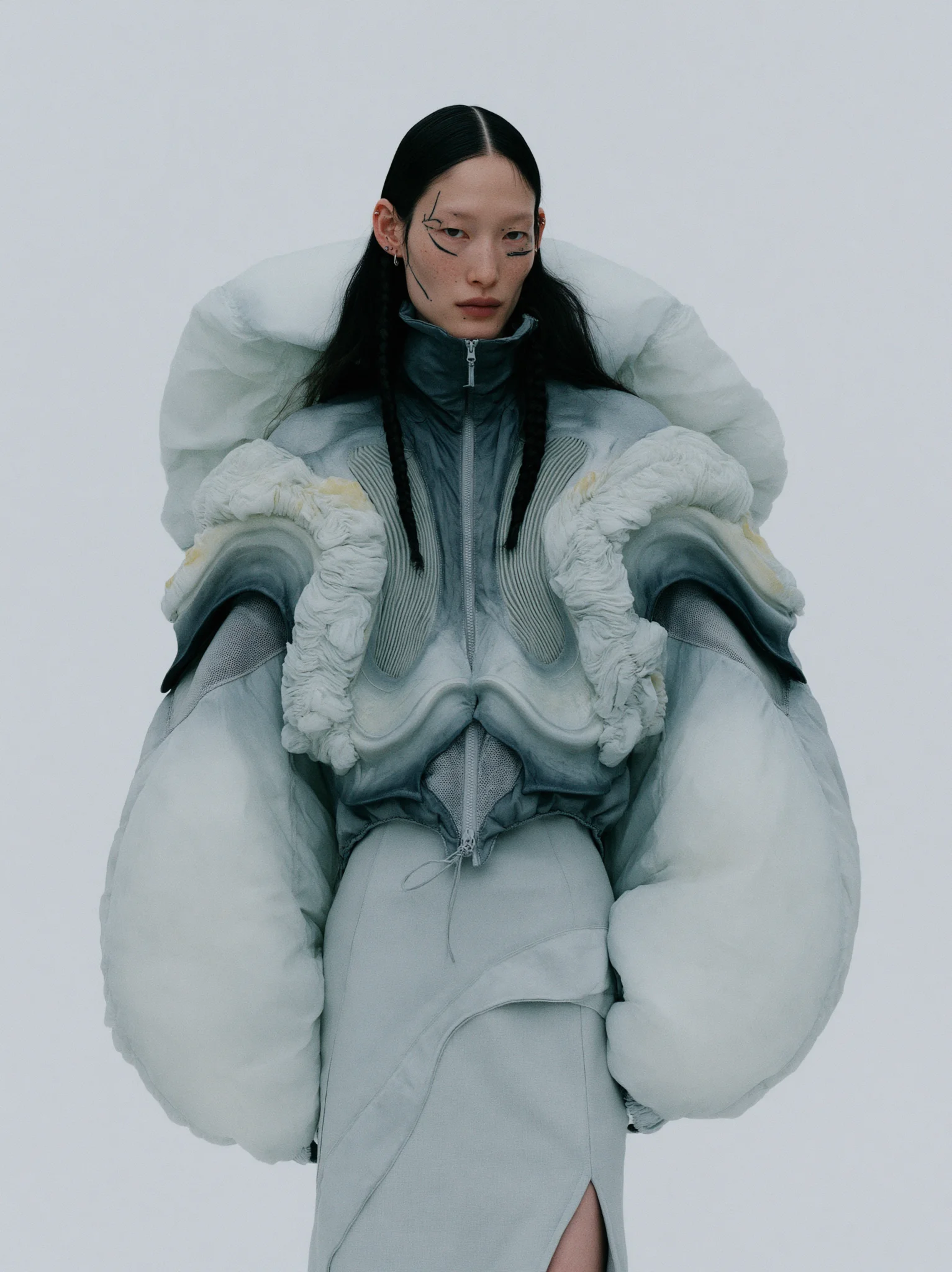 Surrealist hyperrealistic fashion portrait prompt
