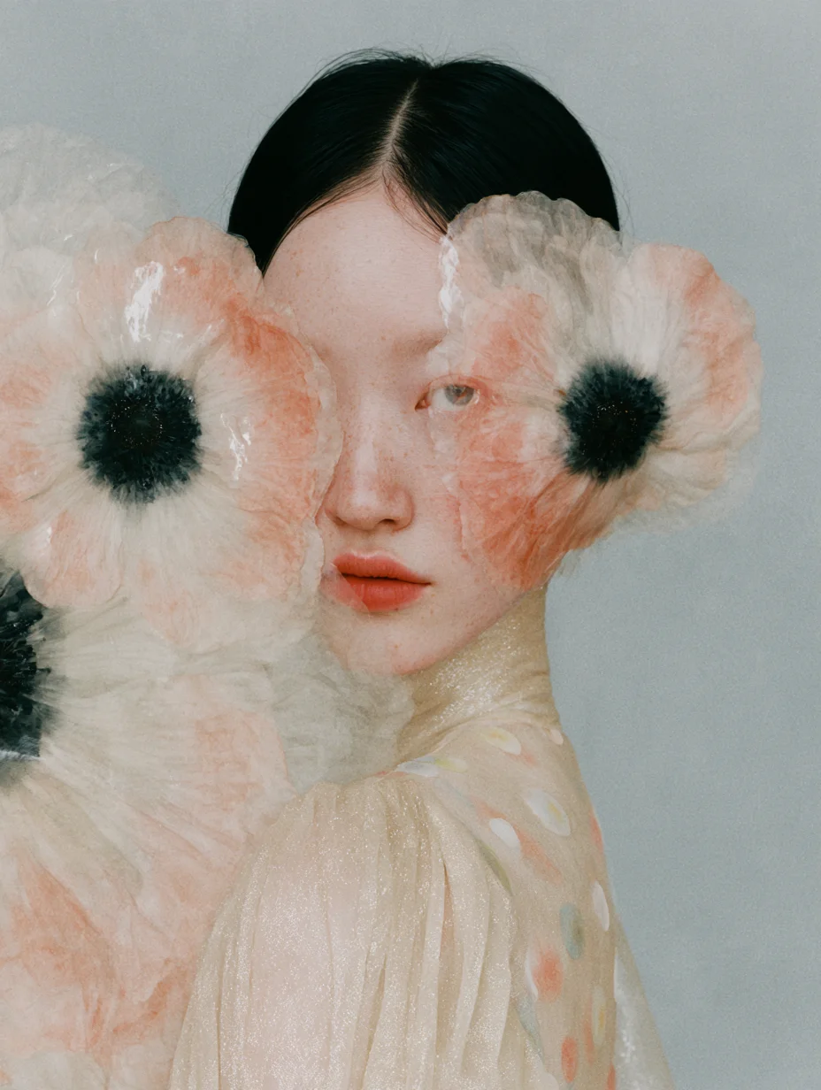 Ethereal surreal fashion editorial portrait prompt