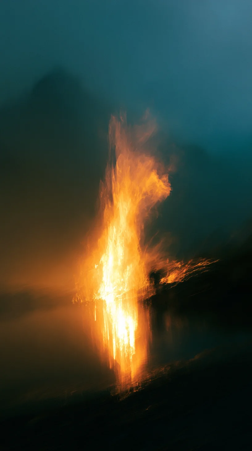 Cinematic abstract fire gradient prompt