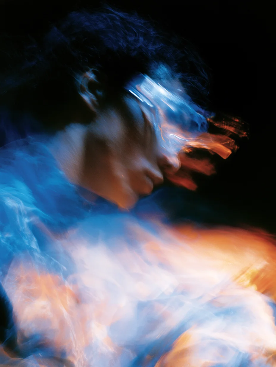 Futuristic motion blur energy prompt
