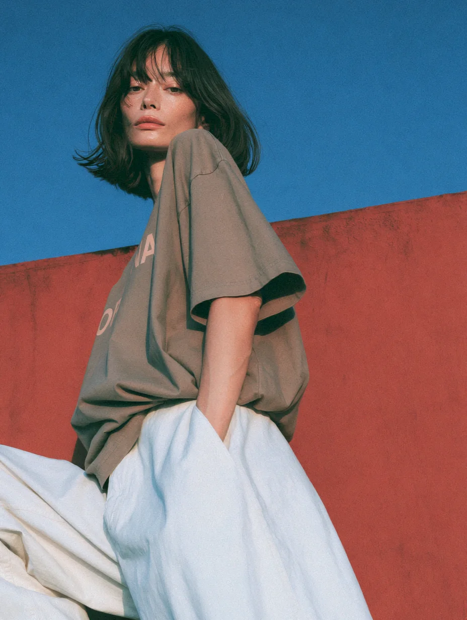 Minimalist fashion editorial portrait prompt