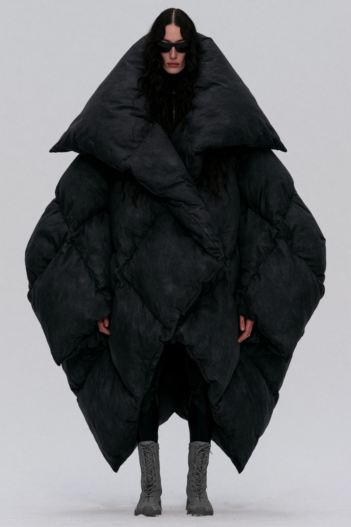 Avant-garde oversized puffer fashion prompt