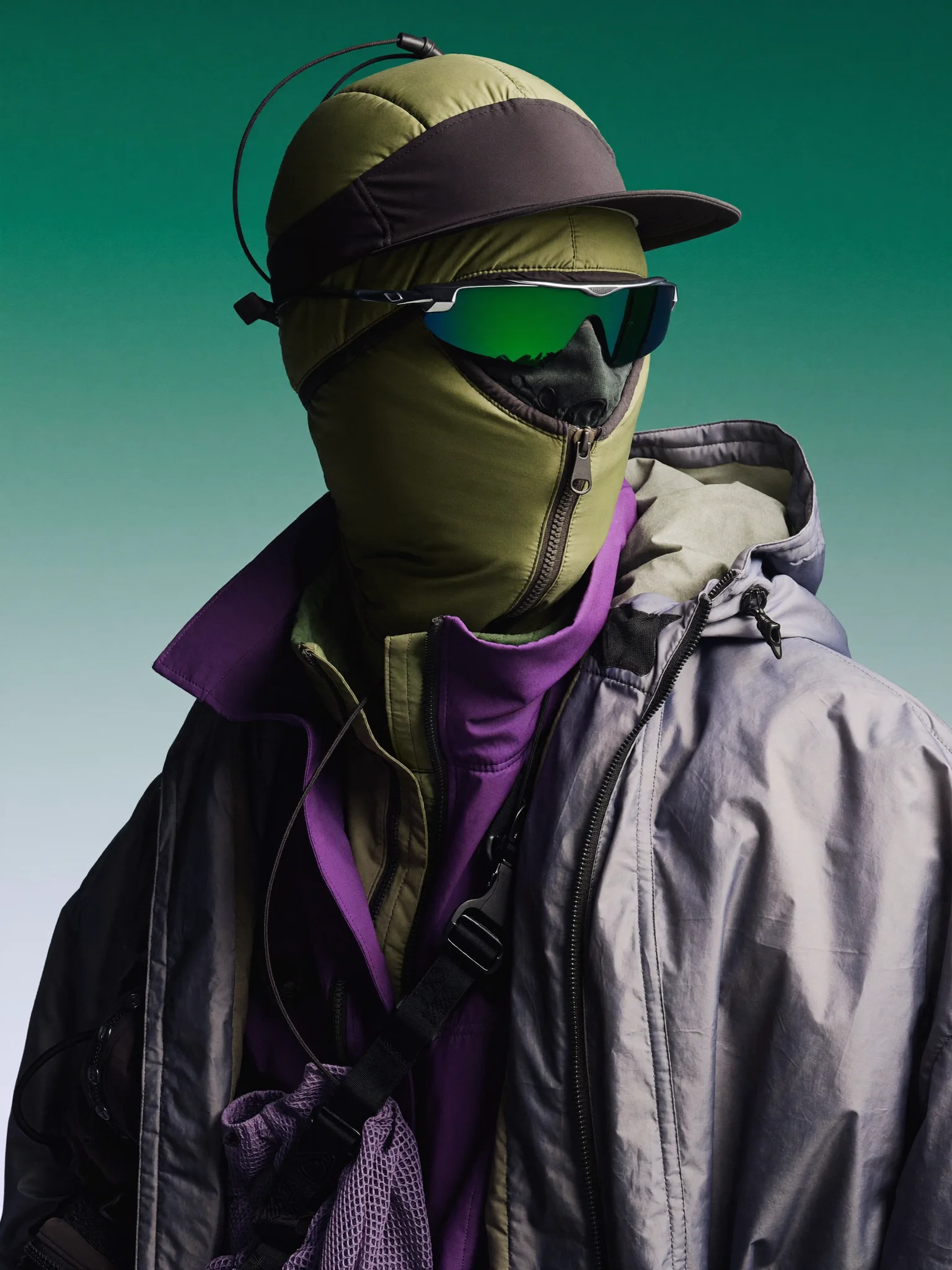 Cyberpunk faceless fashion editorial prompt