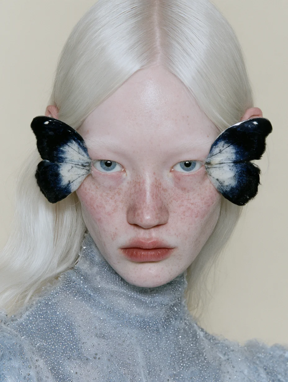 Hyperrealistic avant-garde butterfly fantasy prompt