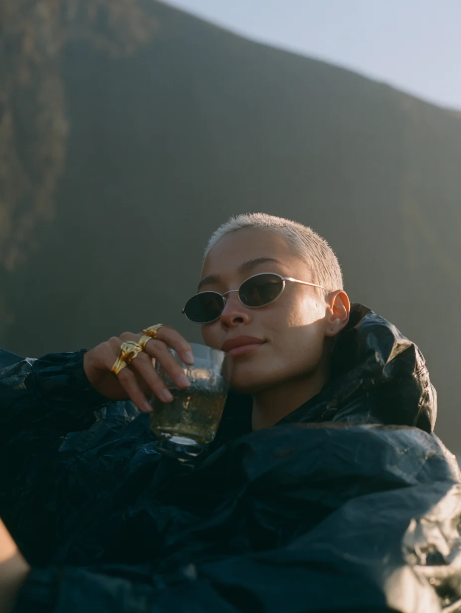 Minimalist sunglasses fashion lifestyle prompt