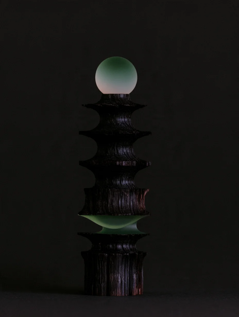 Ethereal surreal wooden sculpture prompt