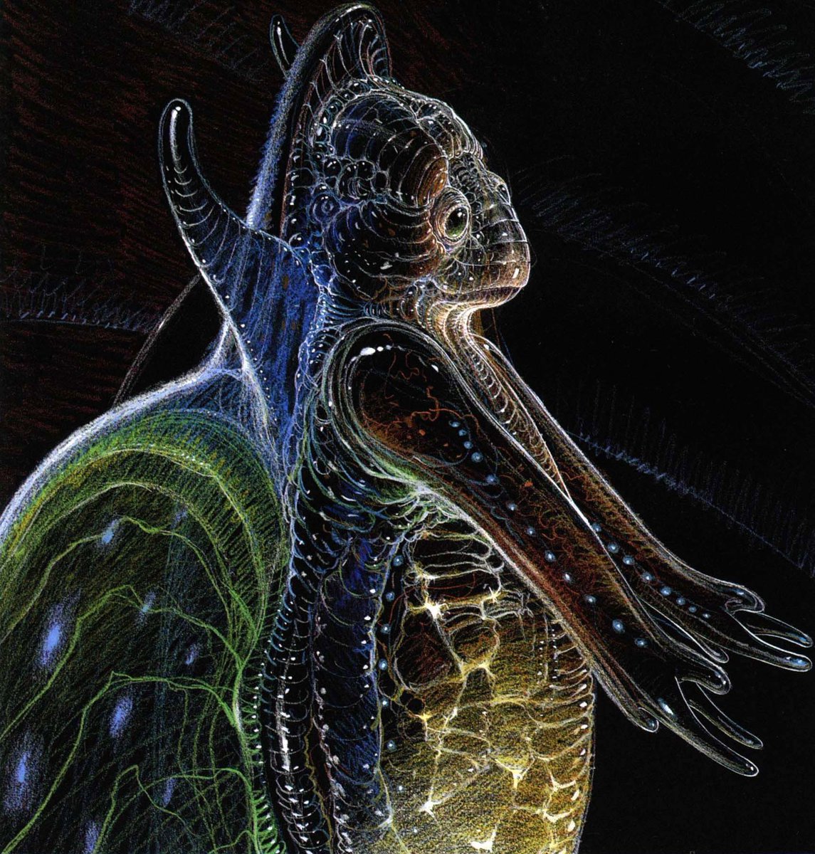 Concept art by Moebius for James Cameron's 'The Abyss' (1989) https…