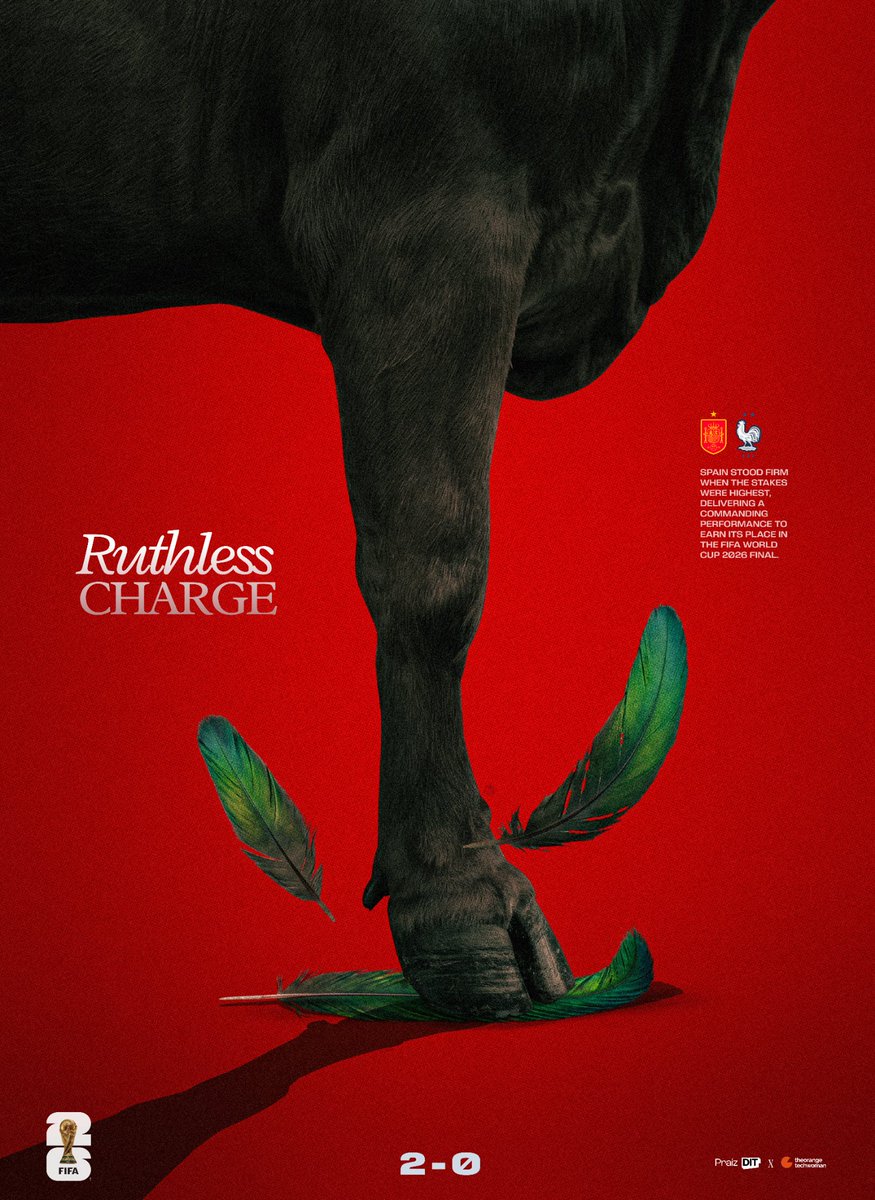 FIFA semi-final posters in collaboration with @orangetechwoman